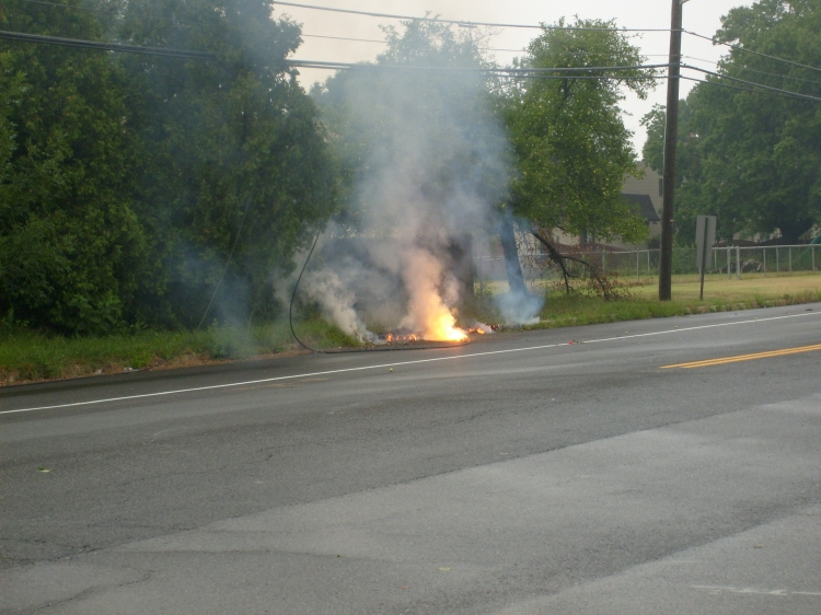 Wires down on Springdale Road